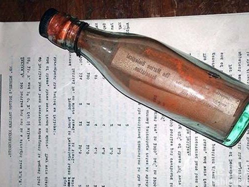 最古老的瓶中信：寫於99年前