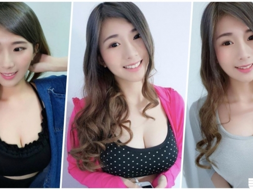 爆乳正妹地心引力超強大！「火辣美乳」細肩帶快撐不住了！