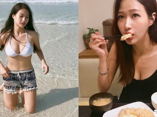 今夏最後一波乳浪！氣質網美「比基尼乳量驚人」，用餐直接被低胸背心出賣啦！