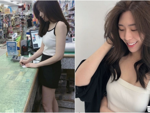 超正雜貨店「美腿老闆娘」出沒！雪白長腿太吸睛！原來是遠航「正妹空姐」啊！