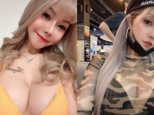 驚人的巨乳北半球！正妹「張嘻嘻」放送超大車頭燈！