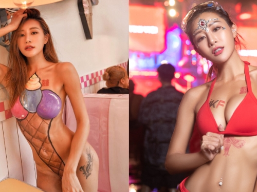 眼睛大吃冰淇淋！「Lara Fan 雙囍」超尺度裸體彩繪好大膽