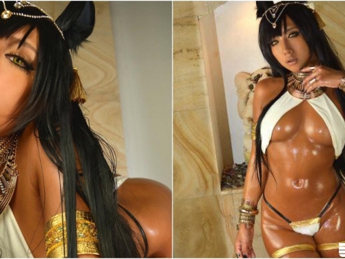 神級火辣！「巨乳翹臀阿努比斯」身材太狂野，褐色肌膚征服整個埃及啦！