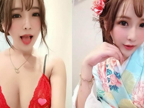 網路夢幻美乳女神「邱默默」，紅色比基尼「炸出超兇事業線」！