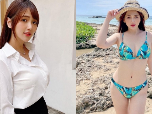 氣質美乳妹「莫葵Vika」應徵小秘書，火辣身材制服包不住！哪個老闆受得了？