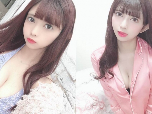 甜美偶像正妹「愛穿超短制服」，睡前挑逗照讓人心癢癢！