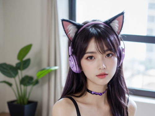 Purple Cat Girl