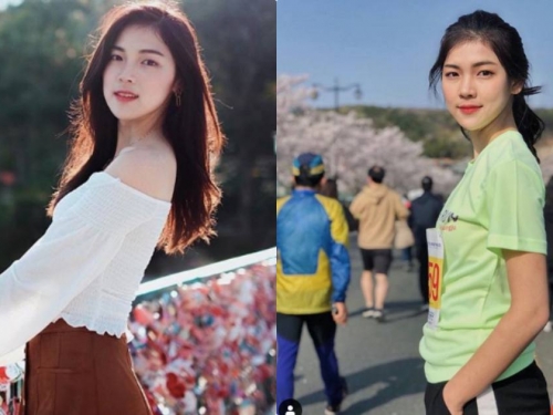 釜山路跑遇見氣質選美小姐，「Jovane彭嘉伊」馬尾造型讓人戀愛！