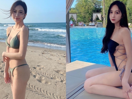 「清秀正妹」海邊散步比基尼好迷人，「白皙蜜桃」悄悄露出，網友大讚：香翹