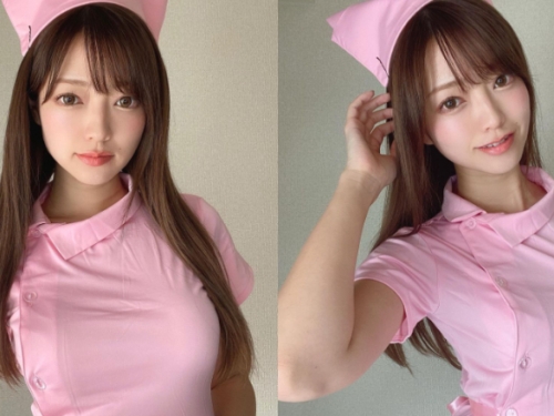 護士小姐制服是不是太緊？日本甜美小模「八千恵」隱乳身材讓人驚豔