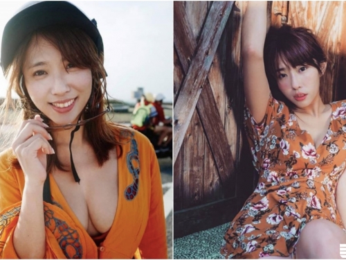 公路上出現「深溝大奶妹」！雪白美乳深Ｖ佯裝包不住，大方出來吹海風啦！