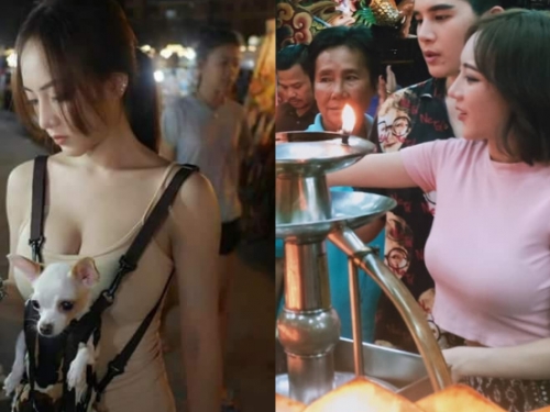 夜市驚見大奶妹！胸前內建兩顆「安全氣囊」　連衣服也遮不住過人乳量