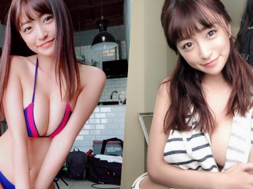 稚嫩感寫真妹「誘惑露半乳」，兇猛拍照姿勢好讓人想歪！
