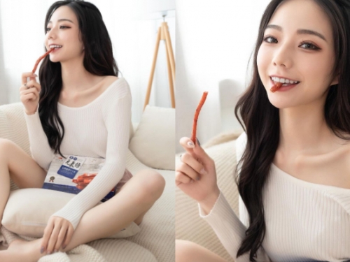 零偶包女神「啾啾」咬牙切齒超可愛，「大秀玉腿」嘴饞要先飽眼福！