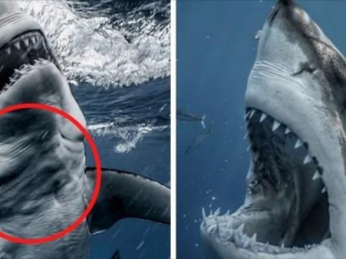 地表最壯大白鯊現蹤 翻身炸出6塊腹肌 驚人照曝光