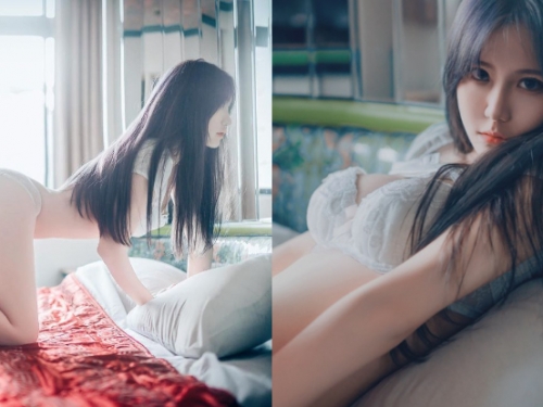 冷豔尤物「兔兔Amber」大白日挑逗，「貓式翹臀」美體曲線超誘人！