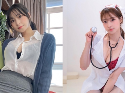 氣質正妹 Irene 化身性感俏護士！白衣下蹦出深長事業線吸萬人按讚