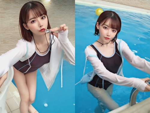 深田えいみ現身「那個泳池」化身爆乳救生員　能被這樣「巨乳波動」溺死也甘願啊！