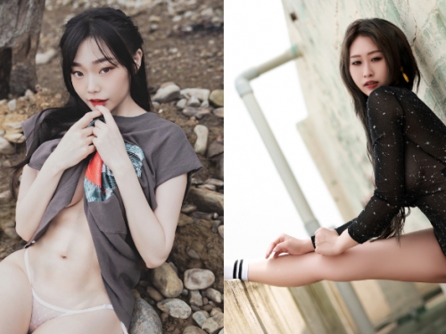 巨乳妹子野外露出超有壓迫感　廢墟裡壞壞難道沒被發現過嗎？