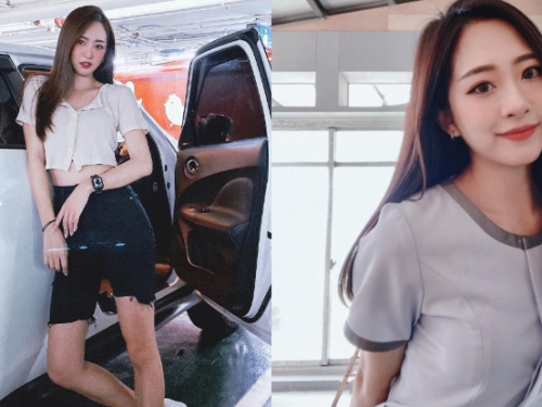 停車場驚見「性感副駕」，緊緻細腰搭玉腿讓人超想擄回家