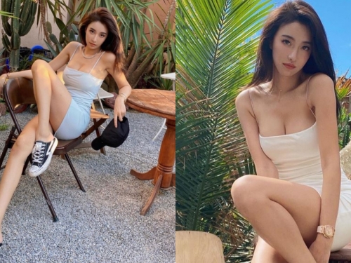 美式正妹「Joanna」伸出誘人長腿，酥胸和緊實曲線辣到翻了！