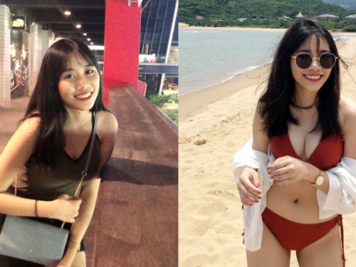 正值青春發育得真美！「徐琝妤」海邊大曬呼之欲出大雪乳，清甜微笑加銷魂美體太犯規！
