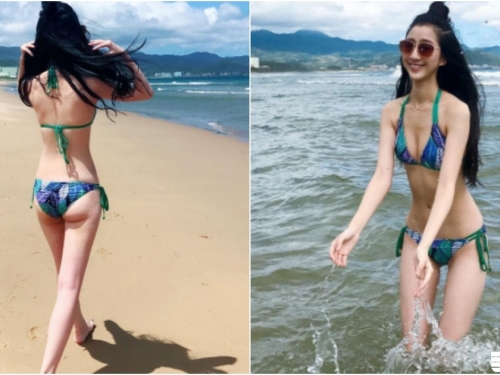 大學妹子94狂！海灘上驚見「微笑蜜桃臀」！又白又圓的形狀太惹火啦！