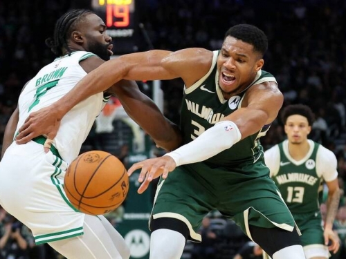 NBA》「字母哥」假裝握手戲耍綠衫軍布朗 讓他開嗆：根本小孩子