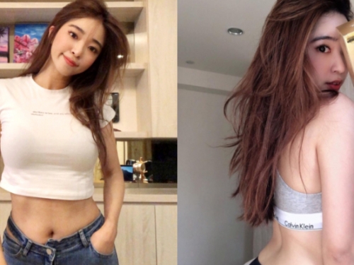健美空姐「Christy」白T頂出渾圓兩粒，「緊致腰線」直接辣翻男粉視覺！