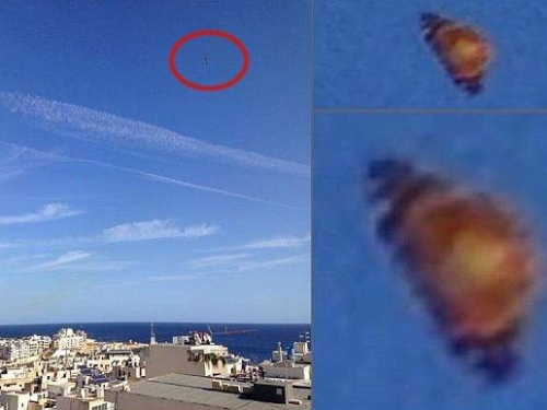 《離奇的造型！羊角麵包形狀UFO飛越馬耳他島上空》