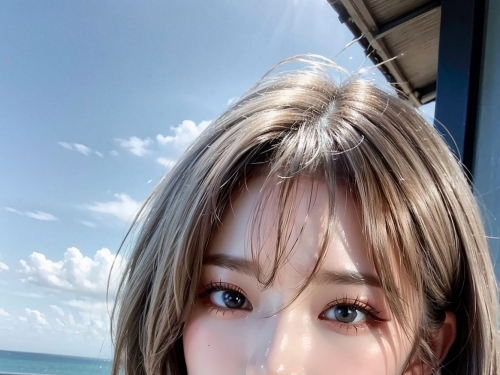 海邊清純性感女神