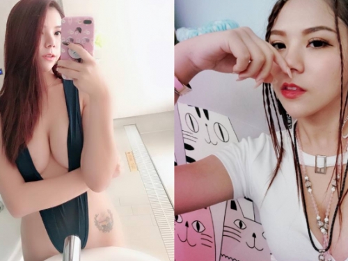 台灣「爆乳版鄧紫棋」深V泳裝開到肚臍！兩顆飽滿奶球爆發力十足！