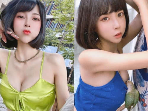 真識貨！「Chubby糖」擺弄辣體想合影，色慾鳥鳥使壞直接「鑽進乳袋內」！