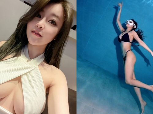超兇猛巨乳潛水妹「Abby Chen」，豐滿白嫩「人字奶」大方露，細腰翹臀也好辣！