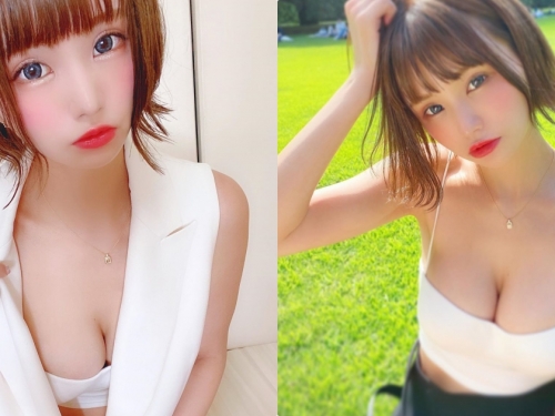 「短髮爆乳正妹」火辣現身公園，「誘惑的飽滿雙球」佔據路人視角！