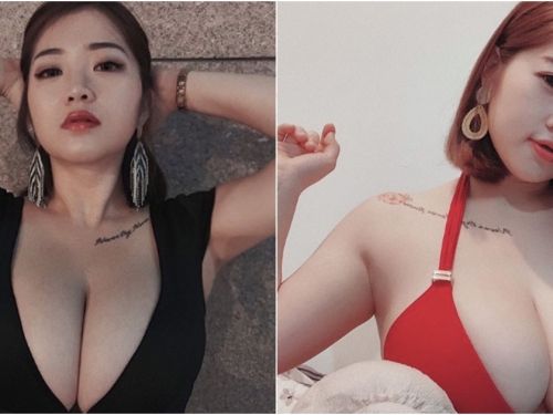 「肉肉奶妹」健康自信美！「事業線比臉長」穿起比基尼直接大炸！