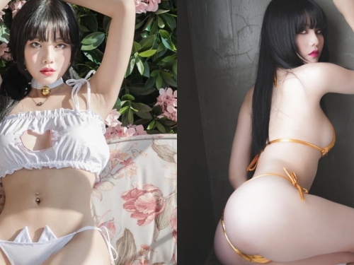 單眼皮妖艷正妹！「美乳美尻」超暗黑拍攝風格 「誘人胴體」拍好拍滿！