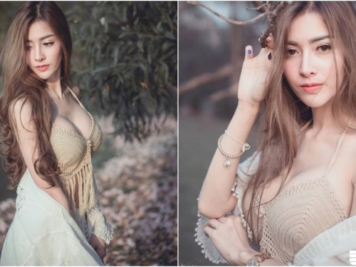 森林湖畔「大奶姊姊」出沒！爆乳小可愛大秀「豐滿美乳」！感覺隨時都要掉啦！