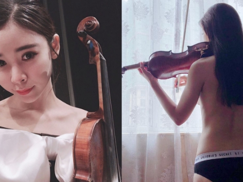 就愛裸體練琴！氣質小甜心「哈尼Honey」人如其名融化人心，白嫩美腿更Hold住全場視覺！