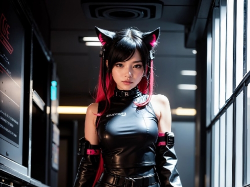 Cute and Charming Cyberpunk Student Sister Fashion
