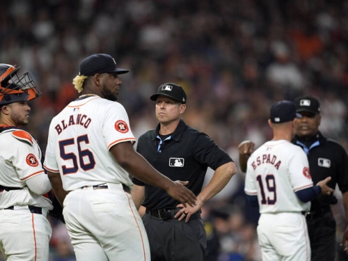 MLB》疑抹油的太空人右投遭趕出場 教頭坦言手套有「白色粉末」