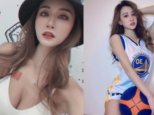 想跟她打球嗎？JKF 女郎「雙囍」穿勇士隊球衣：怎麼樣，要不要挑一下呀？