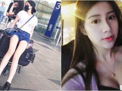 機場驚見「逆天長腿妹」！修長美腿引人瘋狂！肉搜出來是個「美乳正妹」！