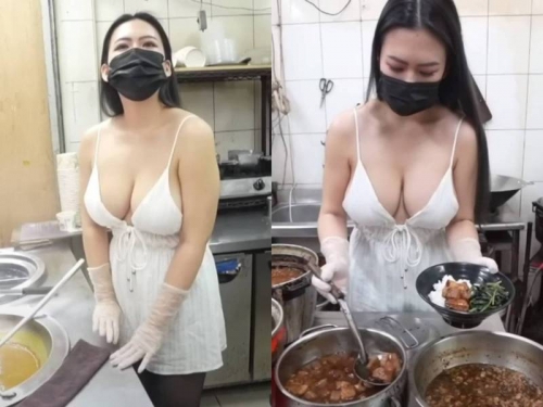 士林銘傳低胸正妹「黑絲襪控肉飯」 網暈：看得都飽了