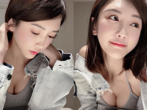 倒奶快撿！「樂雨欣」外套開襟流出蜂蜜鮮奶，白嫩32D壓得粉絲遇甜就敏感！