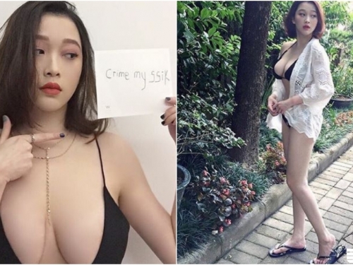 「人小奶大」極品妹！出門在外也不忘「露好露滿」！作風豪放四處秀奶奶啊！