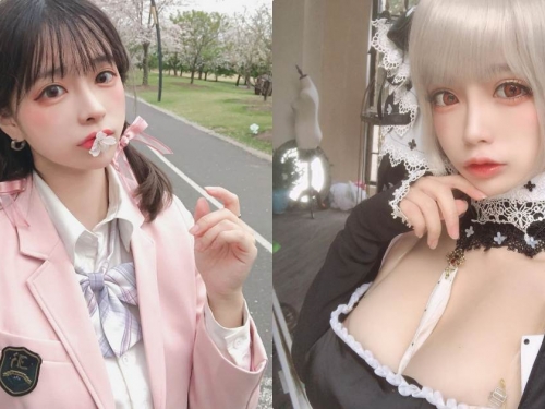 甜美制服正妹「展現超雄偉乳量」，胸前白嫩畫面太誘惑！