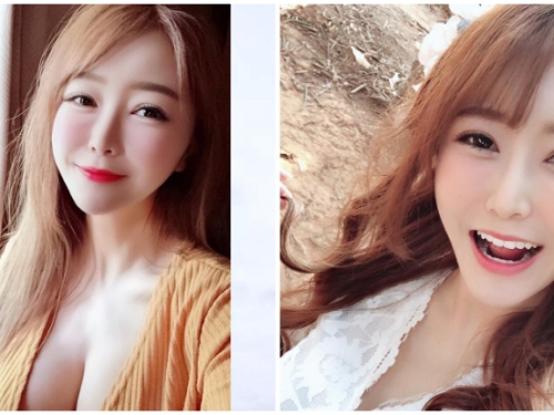 「爆乳正妹」窗前微笑秀出飽滿胸型，白皙巨乳也讓人看得嘴角上揚