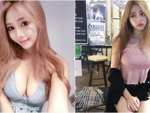 冒生命危險露奶！「白嫩奶妹」身材太兇猛，難怪男朋友看緊緊啊！