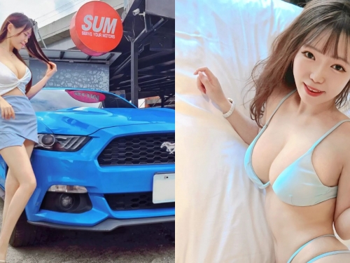 中古車業務「張瑜 Tako」爆乳簽約　火辣交車讓客戶好滿足